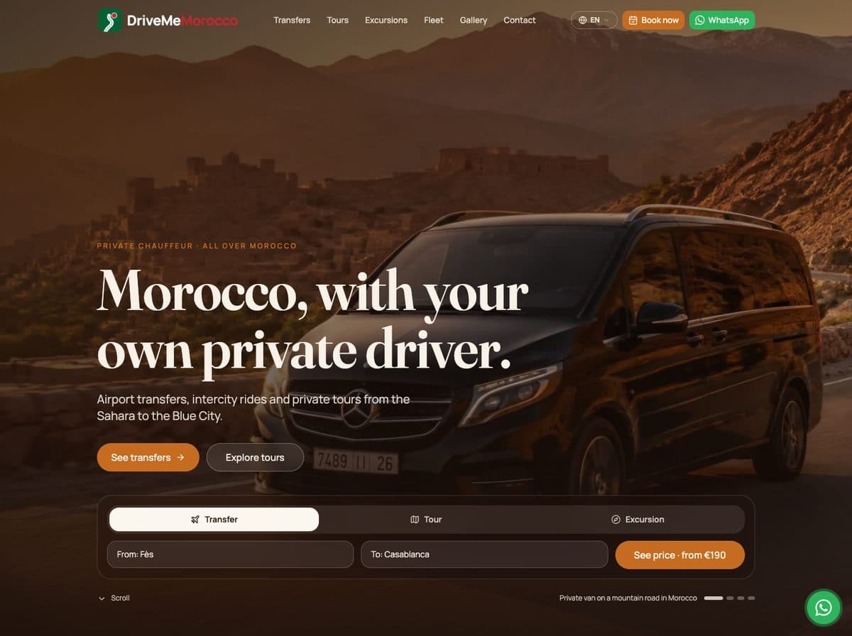 Drive Me Morocco website
