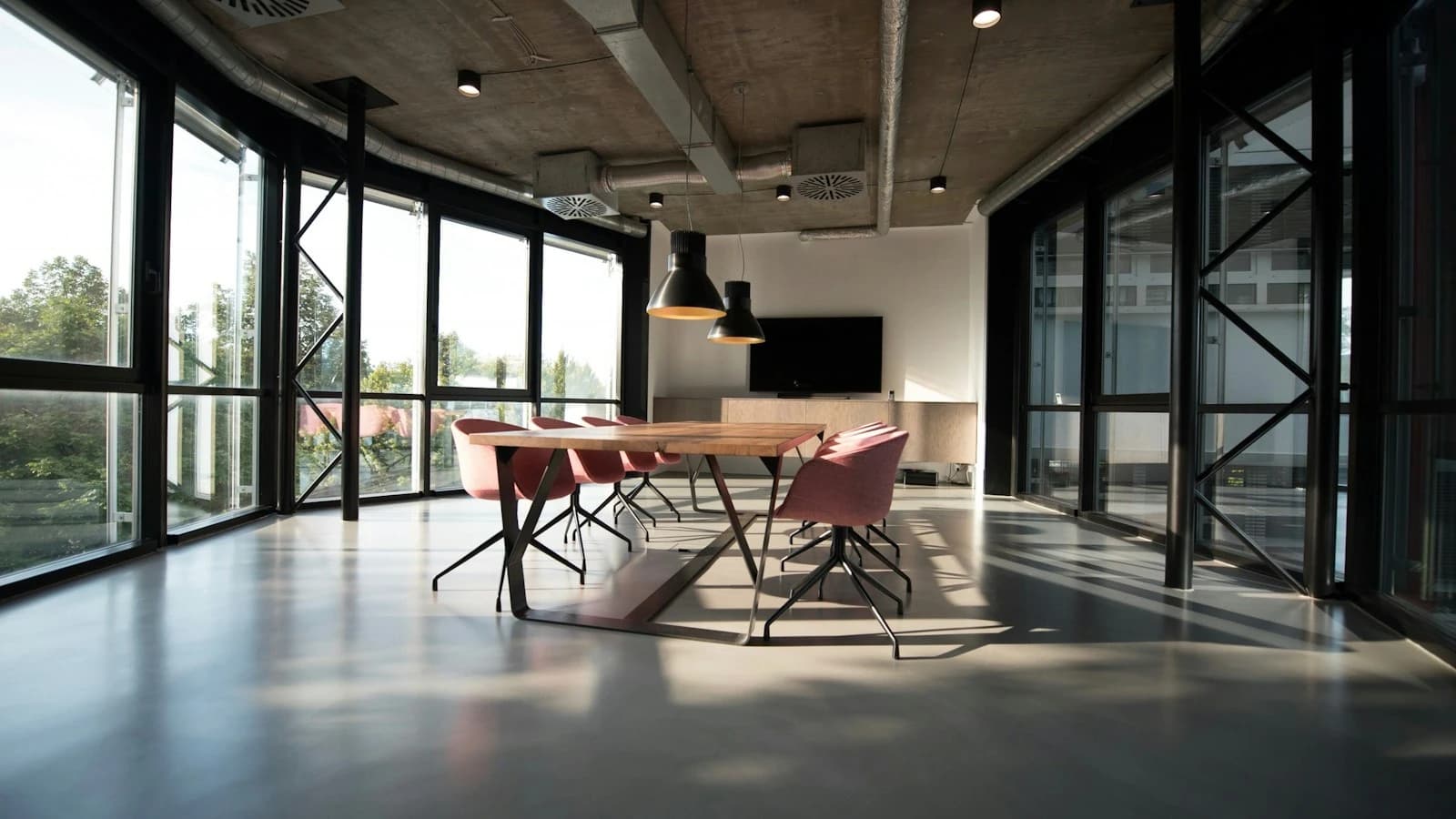 A professional office workspace illustrating service-business collaboration.