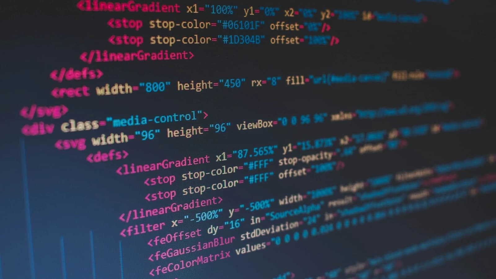 Source code on a screen, illustrating the implementation of connected application workflows.
